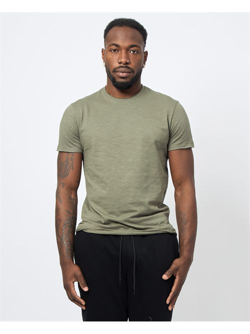 Yes Zee Raw Cut Cotton Crew Neck T-Shirt YES ZEE | T722-TL000979